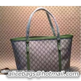 Duplicate Gucci Nice GG Supreme Canvas Tote Medium Bag 309613 Green