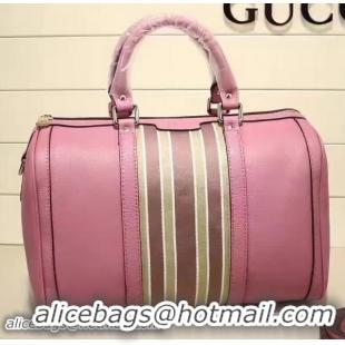 Refined Gucci Leather Medium Boston Bag 247205 Pink