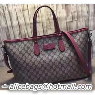 Good Looking GUCCI GG Supreme Tote Bag 410748 Rose