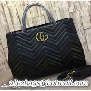 Purchase Gucci GG Marmont Matelasse Top Handle Bag 448054 Black