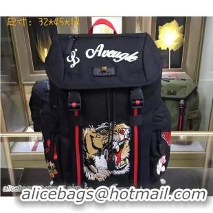 Top Grade Gucci Techno Canvas Techpack Backpack Bag 429037 Embroidered Tiger And Flowers