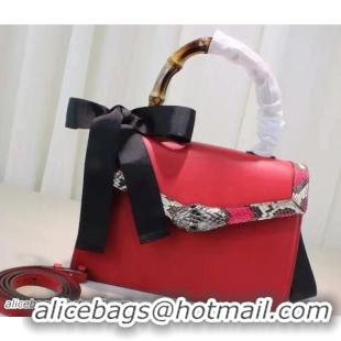 Modern Gucci Lilith Leather Top Handle Small Bag 453751 Red