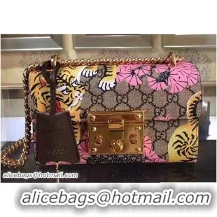 Best Grade Gucci Padlock Bengal Shoulder Small Bag 409487 Pink