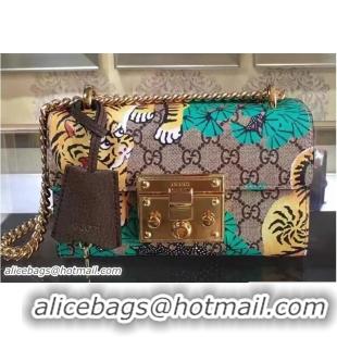 Expensive Gucci Padlock Bengal Shoulder Small Bag 409487 Green