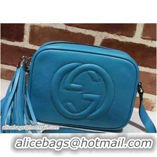 Popular Style Gucci Soho Leather Disco Small Bag 308364 Sky Blue