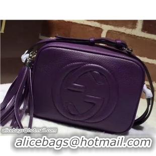 Leisure Gucci Soho Leather Disco Small Bag 308364 Dark Purple