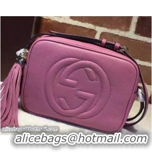 Sophisticated Gucci Soho Leather Disco Small Bag 308364 Dark Pink