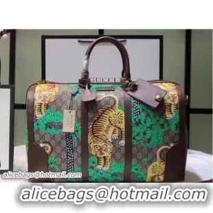 Low Cost Gucci GG Supreme Canvas Medium Duffle Bag 406380 Bengal Green 2016