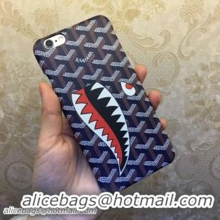 Fashion 2016 Goyard iPhone 6/iPhone 6 Plus Case KUSO Shark GD026 Blue