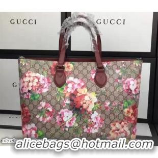 Good Looking Gucci Soft GG Supreme Tote Bag 453705 Red Blooms