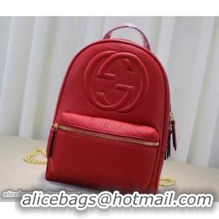 Best Price Gucci Soho Leather Chain Backpack 431570 Red