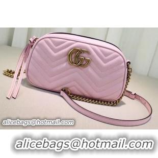 Popular Style Gucci GG Marmont Matelasse Shoulder Bag 447632 Pink