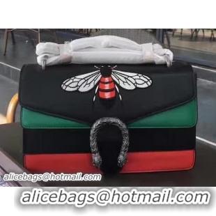 Duplicate Gucci mini Dionysus Shoulder Bag 400249 Black&Red&Green