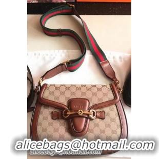 Cheaps Gucci Lady Web GG Canvas Shoulder Bag 383848 Brown