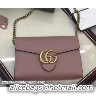 Popular Style Gucci GG Marmont Leather mini Chain Bag 401232 Grey