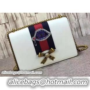 Original Cheap Gucci Original Leather Shoulder Bag 432880 White