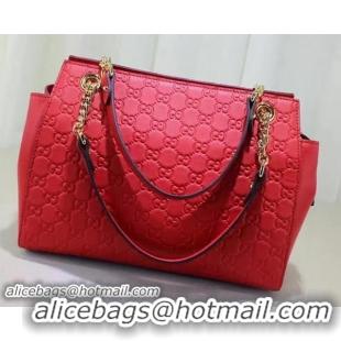 Expensive Gucci Soft Gucci Signature Shoulder Bag 453771 Red