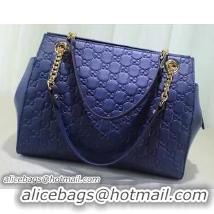 Good Quality Gucci Soft Gucci Signature Shoulder Bag 453771 Blue