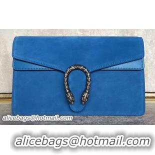 Grade Gucci Dionysus Suede Leather Clutch 415156 Blue