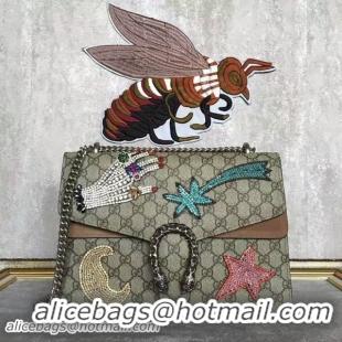 Most Popular Gucci Dionysus GG Supreme Canvas Shoulder Bag 4003348 Brown