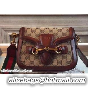 Cheap Gucci Lady Web Original GG Canvas Shoulder Small Bag 384821 Brown