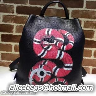 Classic Specials Gucci Snake Print Leather Backpack Bag 451000 Black