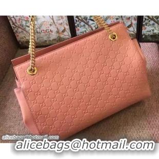 Popular Style Gucci Soft Signature Shoulder Large Bag 453771 Pink