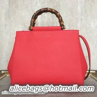 Famous Gucci Nymphea Top Handle Bag Cowhide Leather 453766 Red