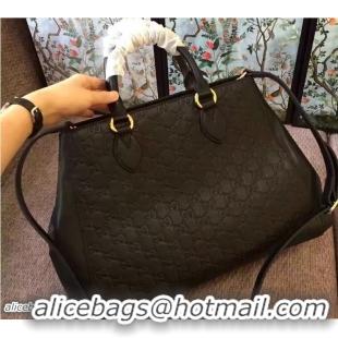 Purchase Gucci Soft Signature Top Handle Large Bag 453704 Black 2017