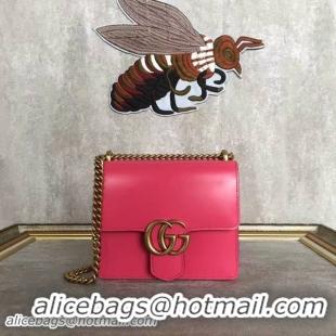 Good Quality Gucci GG Original Marmont Leather Shoulder Bag 431384A Pink