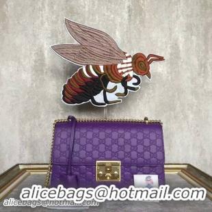 Best Gucci Padlock Series Gucci Signature Shoulder Bag 409486 Purple