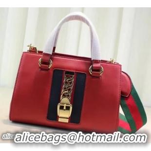 Trendy Design Gucci Sylvie Leather Top Handle Bag 460381 Red