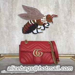 Popular Style Gucci Now GG Marmont Mini Shoulder Bag 446744 Red