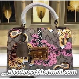 Best Quality Gucci Padlock Gucci Bengal Top Handle Bag 453188 Pink