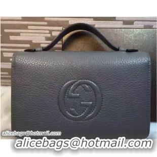 Good Quality Gucci Soho Leather Travel Document Case 336286 Gray