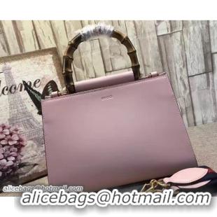 Luxury Discount Gucci Nymphaea Leather Top Handle Small Bag 459076 Light Pink/White