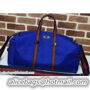 Unique Gucci Technical Canvas Carry-On Duffle Bag 450983 Blue