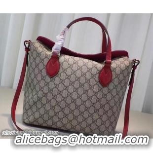 Purchase Gucci GG Supreme Small Top Handle Tote Bag 429147 Red/Fuchsia