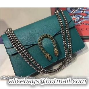 Classic Hot Gucci Dionysus Leather Shoulder Small Bag 400249 Green 2017