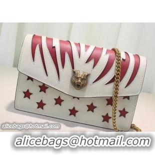 Inexpensive Gucci Broadway Chain Shoulder Bag 443045 White/Red