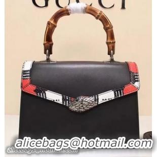 Duplicate Gucci Lilith Leather Top Handle Bag 453751 Black