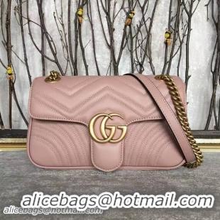 Best Gucci GG Marmont Velvet Shoulder Bag 443497A Light Pink
