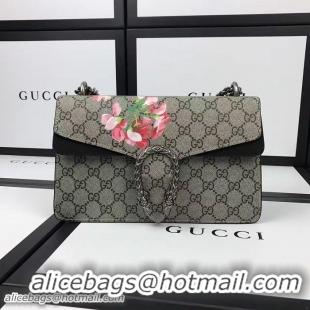 Best Quality Gucci Dionysus Blooms Print Shoulder Bag 400235 Black