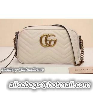 Shoulder Carry Gucci GG Marmont Matelasse Shoulder Bag 447632 OffWhite