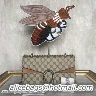 Discount Gucci Medium Dionysus GG Canvas Shoulder Bag 400249 Camel