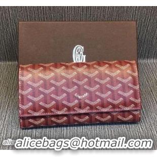 Free Shipping Discount Goyard Long Purse 020112 Bungundy