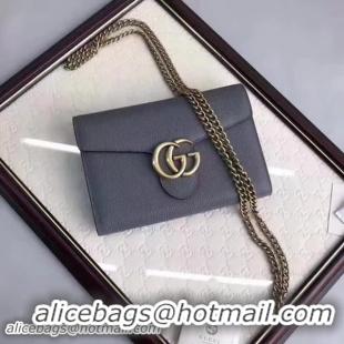 Cheap Price Gucci GG Marmont Leather mini Chain Bag 401232 Grey