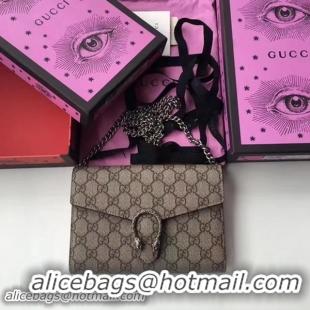 Luxury Cheap Gucci Dionysus GG Supreme Shoulder Bag 401231 Apricot