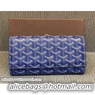 New Fashion Discount Goyard Long Purse 020112 Dark Blue