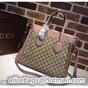 Trendy Design Gucci GG Supreme Tote With Top Handle 370822 Pink